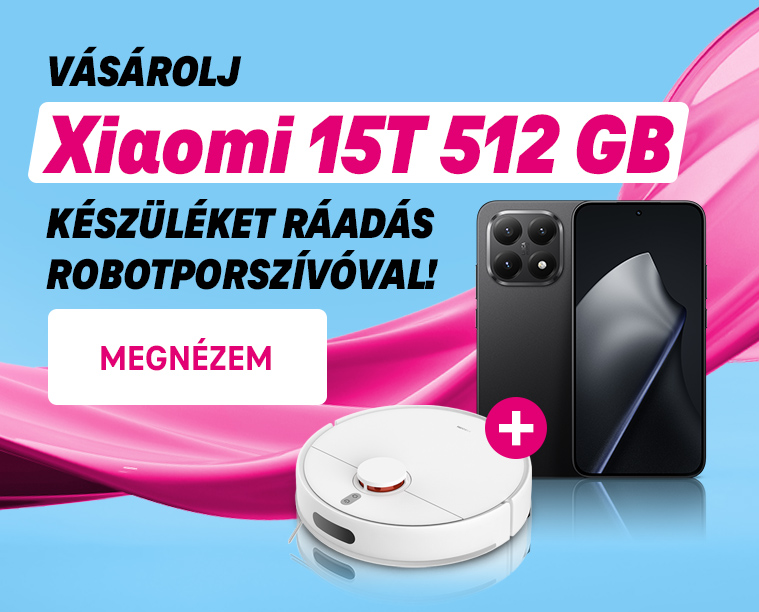 Vásárolj Xiaomi 15T 512 GB készüléket ráadás robotporszívóval!